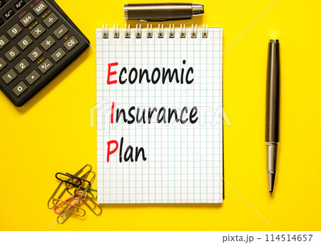 EIP economic insurance plan symbol. Concept words EIP economic insurance plan on beautiful white note. Beautiful yellow background. Business EIP economic insurance plan concept. Copy space. EIP economic insurance plan symbol. Concept words EIP economic insurance plan on beautiful white note. Beautiful yellow background. Business EIP economic insurance plan concept. Copy space. 114514657