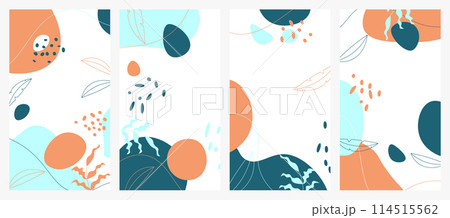 Minimalist abstract hand drawn set background. Minimalist abstract hand drawn set background. 114515562