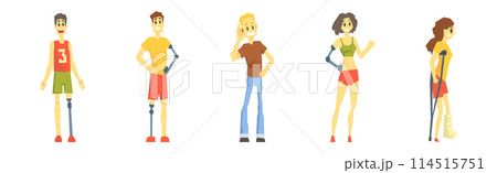 People with Different Disability and Injury Vector Set People with Different Disability and Injury Vector Set 114515751