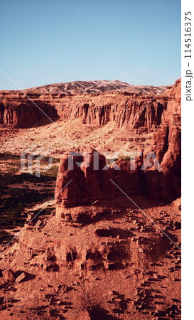 Rocky Landscape With Distant Mountain Rocky Landscape With Distant Mountain 114516375