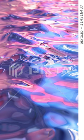 Colorful Abstract Water Ripples with Vivid Blue and Pink Hues Colorful Abstract Water Ripples with Vivid Blue and Pink Hues 114516437