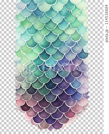 A Watercolor Painting of a Fishs Tail A Watercolor Painting of a Fishs Tail 114516884