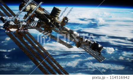 International Space Station. Elements of this image furnished by NASA 114516942