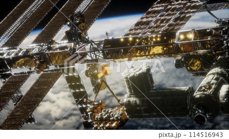 International Space Station. Elements of this image furnished by NASA 114516943