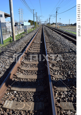 常磐線の鉄道線路 茨城県 常磐線の鉄道線路 茨城県 114518331