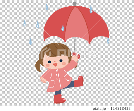 A girl with an umbrella 114518432