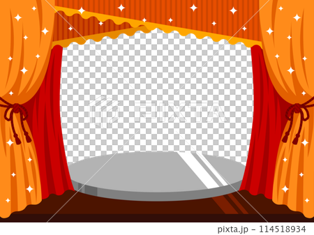 Stage background illustration orange Stage background illustration orange 114518934