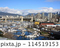 Sailing boats and Burrard Bridge. Vancouver, British Columbia, Canada 114519153