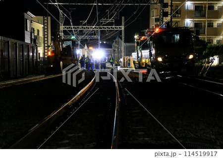 深夜の激闘… 高架化に向け線路切替工事中『春日部~北春日部駅間』上り本線 深夜の激闘… 高架化に向け線路切替工事中『春日部~北春日部駅間』上り本線 114519917