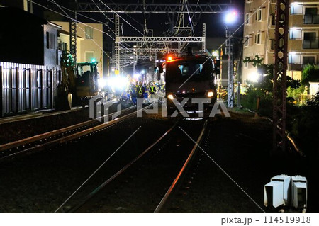 深夜の激闘… 高架化に向け線路切替工事中『春日部~北春日部駅間』上り本線 深夜の激闘… 高架化に向け線路切替工事中『春日部~北春日部駅間』上り本線 114519918