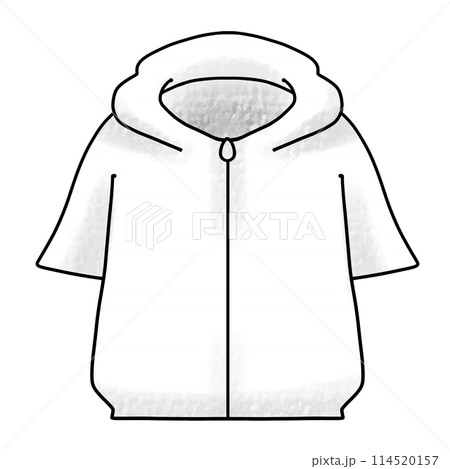 ゆるめシンプル半袖パーカー　アナログ風 114520157