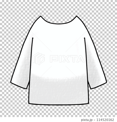 Loose and simple 7/8 length shirt 1 Analog style 114520162