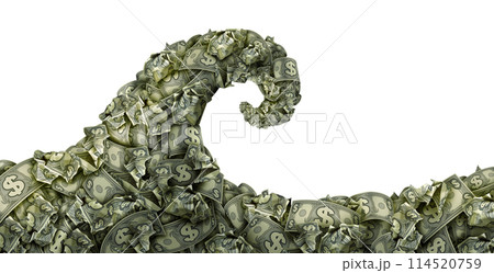 Money Wave Isolated 114520759