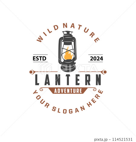 Lantern Logo Design Street Lamp Old Classic Vintage Minimalist Illustration Template Lantern Logo Design Street Lamp Old Classic Vintage Minimalist Illustration Template 114521531