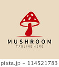 Mushroom vintage logo, icon and symbol, vector illustration design 114521783