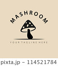 Mushroom vintage logo, icon and symbol, vector illustration design 114521784