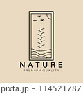 Abstract elegant nature line logo icon vector design. Graceful lined vector sign 114521787