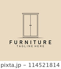 Furniture line art logo, icon and symbol, vector illustration design 114521814