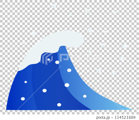 波としぶきのシンプルイラスト 114521889