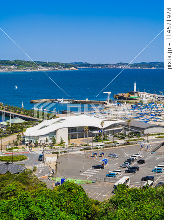 江の島ヨットハーバーと相模湾 江の島ヨットハーバーと相模湾 114521928