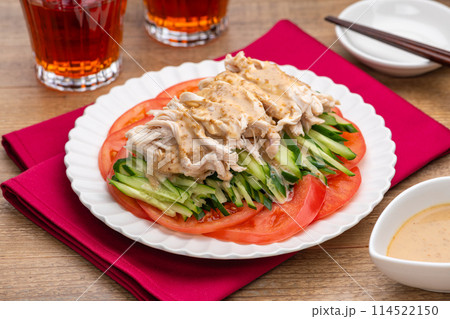 胡麻ダレをかけた棒棒鶏(バンバンジー) 胡麻ダレをかけた棒棒鶏(バンバンジー) 114522150