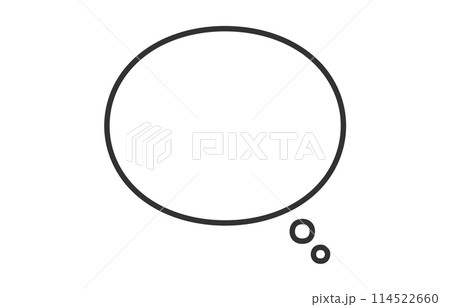 考え中のシンプルな丸いふきだし【ベクターイラスト素材】 考え中のシンプルな丸いふきだし【ベクターイラスト素材】 114522660