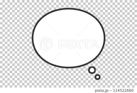 考え中のシンプルな丸いふきだし【ベクターイラスト素材】 考え中のシンプルな丸いふきだし【ベクターイラスト素材】 114522660