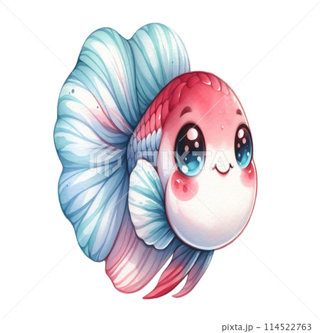 cute fighting fish 114522763