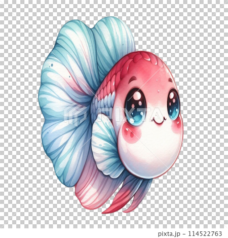 cute fighting fish 114522763