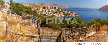 Colorful Harbor of Symi Island, Greece Colorful Harbor of Symi Island, Greece 114522790