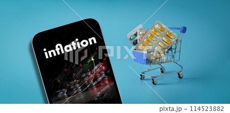 inflation as well as a monetary economy inflation graph Growing prices for groceries and food food expenses finance for businesses inflation as well as a monetary economy inflation graph Growing prices for groceries and food food expenses finance for businesses 114523882