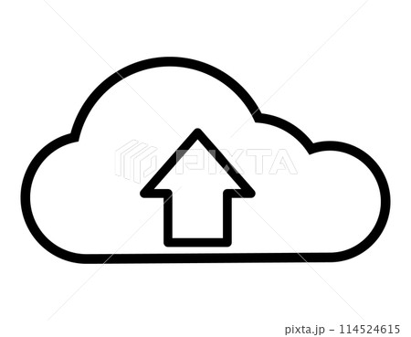 矢印　クラウド　雲　アイコン素材　1 114524615
