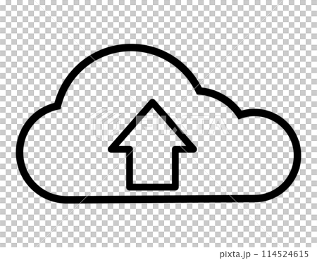 矢印　クラウド　雲　アイコン素材　1 114524615
