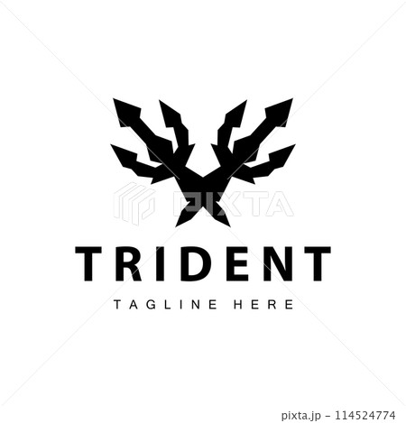 Trident logo design spear weapon vector sea king poseidon neptune symbol template Trident logo design spear weapon vector sea king poseidon neptune symbol template 114524774