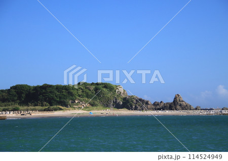 青い海と空と岩 【千葉県銚子市にて】の写真素材 [114524949] - PIXTA