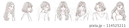女性・女の子のイラスト素材 女性・女の子のイラスト素材 114525211