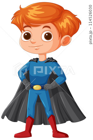 Young Superhero Boy in Costume Young Superhero Boy in Costume 114526030
