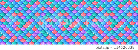 Colorful Scales Pattern Background Colorful Scales Pattern Background 114526339