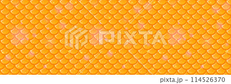Golden Scales Seamless Pattern Design 114526370