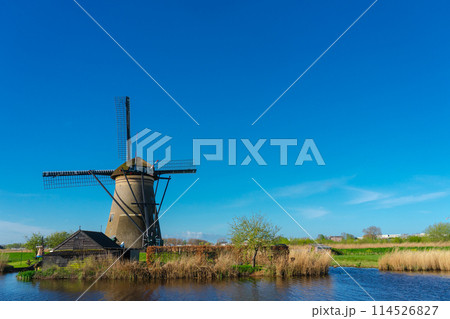 オランダ キンデルダイク= エルスハウトの風車網 オランダ キンデルダイク= エルスハウトの風車網 114526827