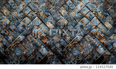 metal old paint pattern futuristic decoration abstract crisp detail background 114527080