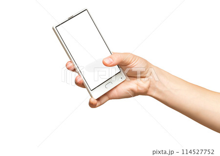 Female hands holding modern mobile phone 114527752