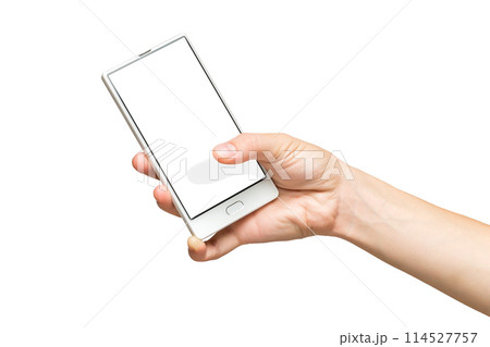 Female hands holding modern mobile phone Female hands holding modern mobile phone 114527757