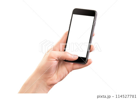 Female hands holding modern mobile phone 114527781