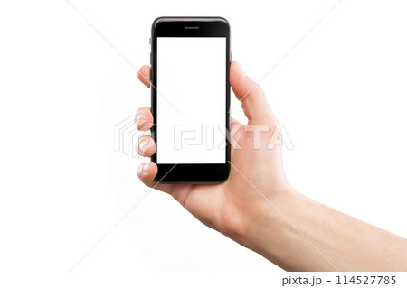 Female hands holding modern mobile phone 114527785