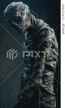 Egyptian mummy is wrapped in bandages Egyptian mummy is wrapped in bandages 114527887