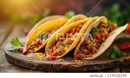 Savor the flavors of mexican cuisine: a culinary journey of vibrant spices and traditional food delights showcasing the rich and diverse tapestry of mexican culture 114528240