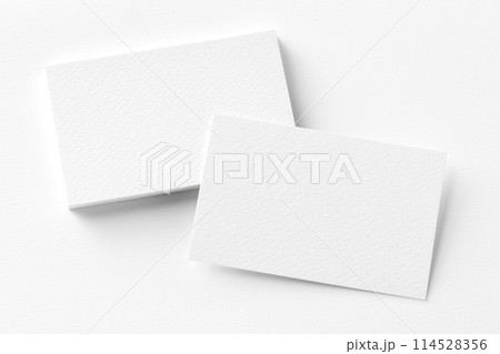 Photo of business cards stack. Template for branding identity. Isolated with clipping path. Photo of business cards stack. Template for branding identity. Isolated with clipping path. 114528356