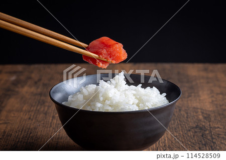 明太子とご飯　Japanese food 114528509