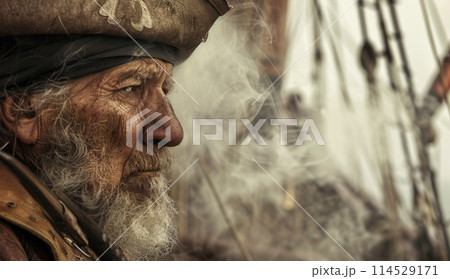 High seas adventure: a daring pirate, captivating piracy, treasure hunt, ship battle, adventure, danger, and the spirit of maritime legends High seas adventure: a daring pirate, captivating piracy, treasure hunt, ship battle, adventure, danger, and the spirit of maritime legends 114529171